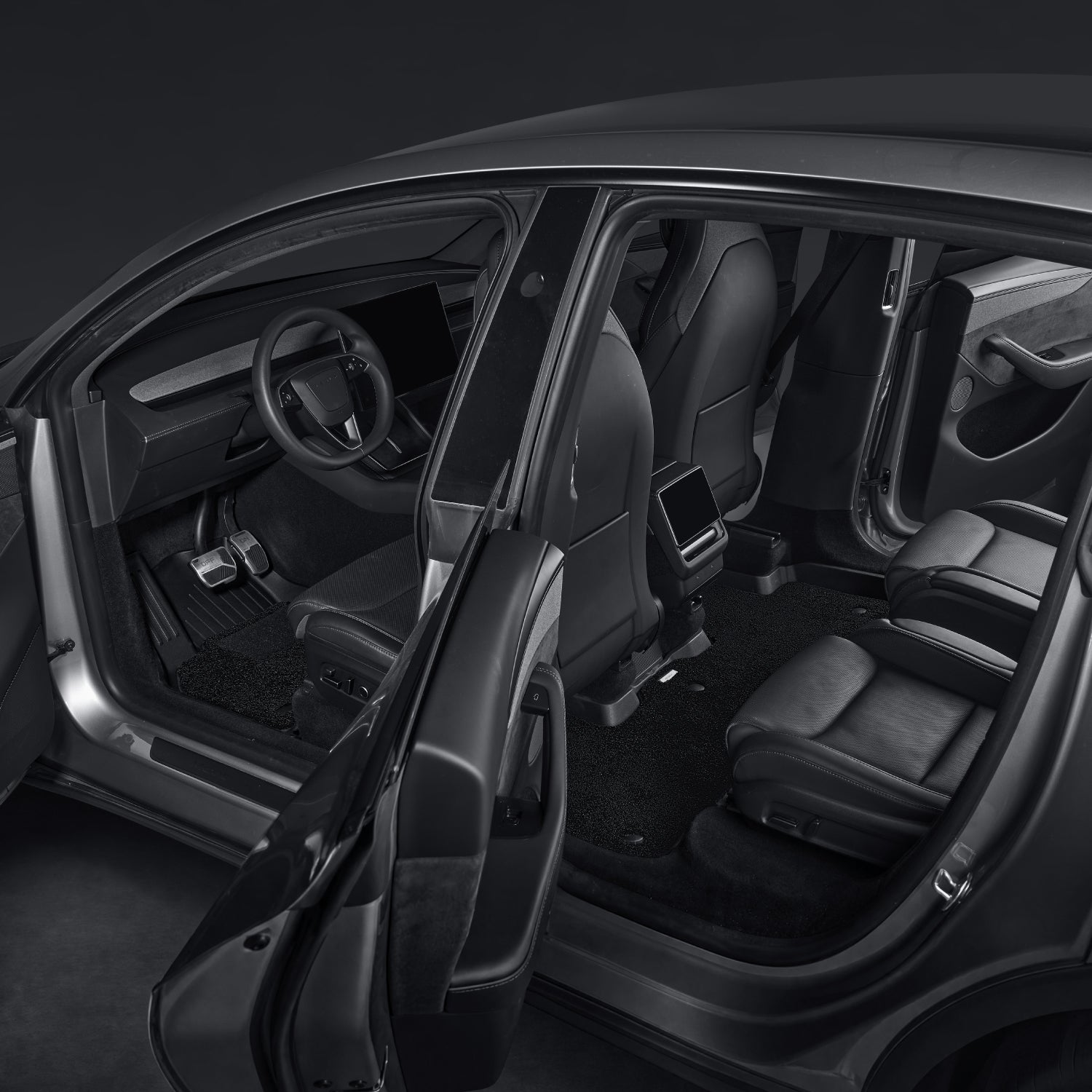 Floor Mats with Nylon Carpet for Tesla Model YL | All-Weather Protection Full Set
