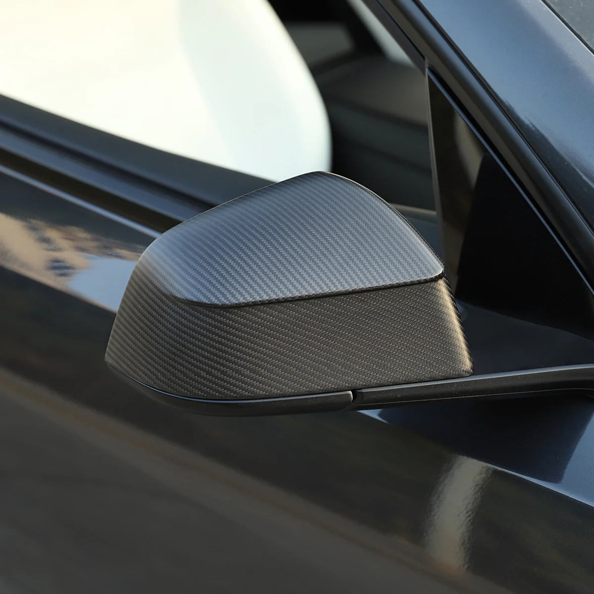 Carbon Fiber Side Mirror Covers for Model Y