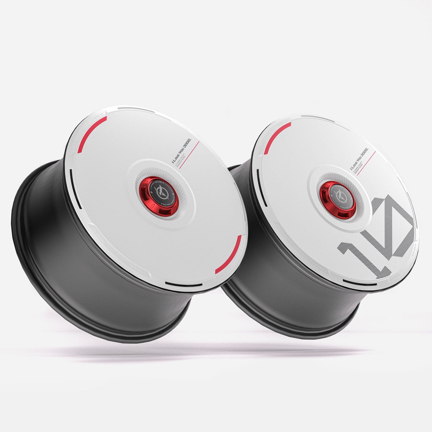 HALODISC 2 - Custom Numbers - White | Wheel Covers for Tesla