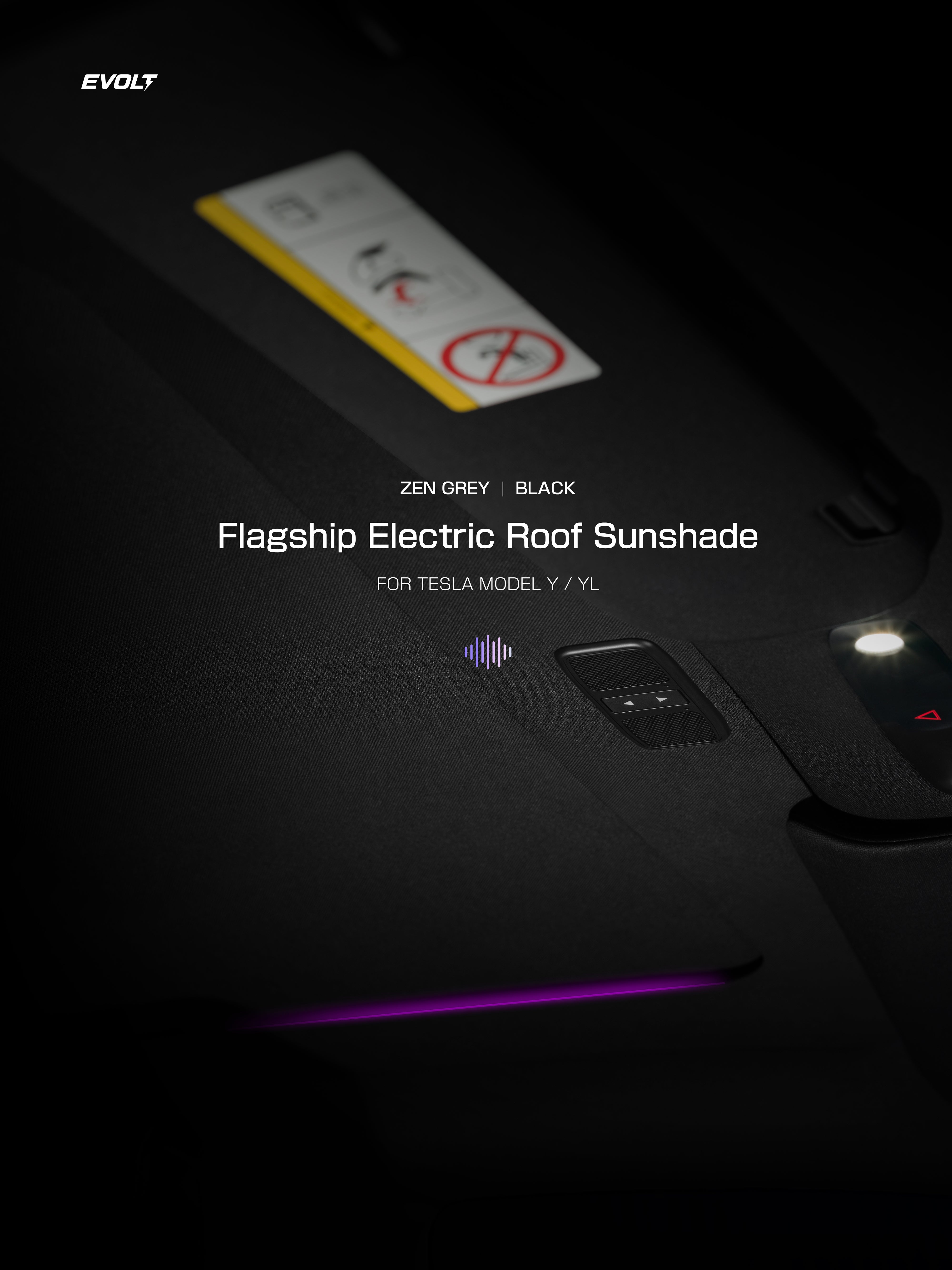 Flagship Electric Roof Sunshade for Tesla Model Y / YL