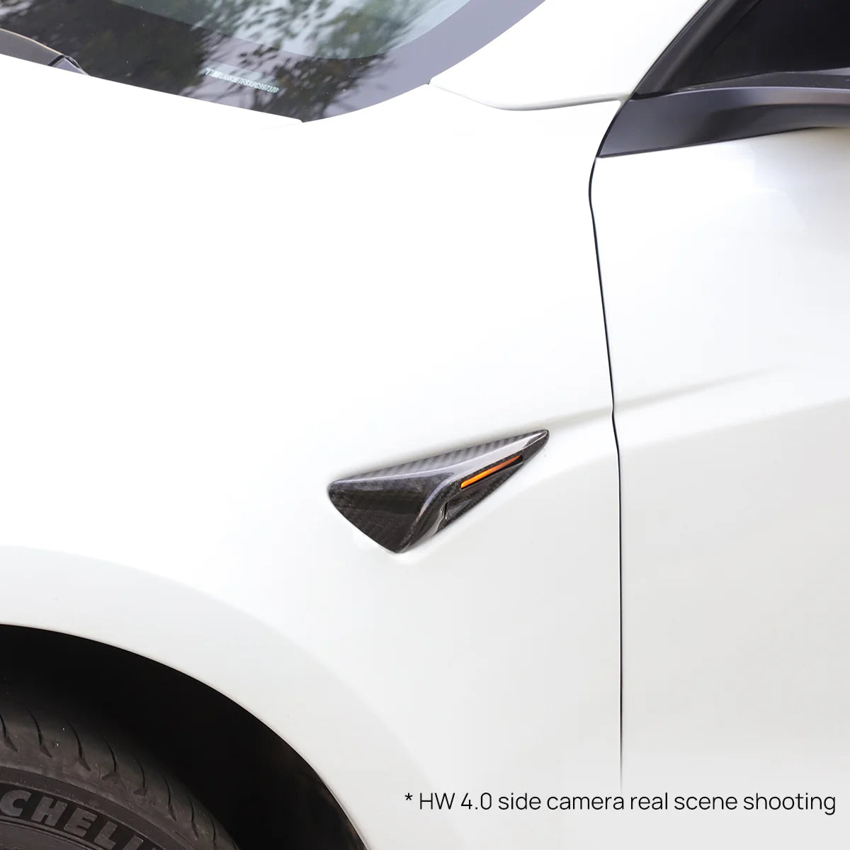 Carbon Fiber Side Camera Cover for Tesla