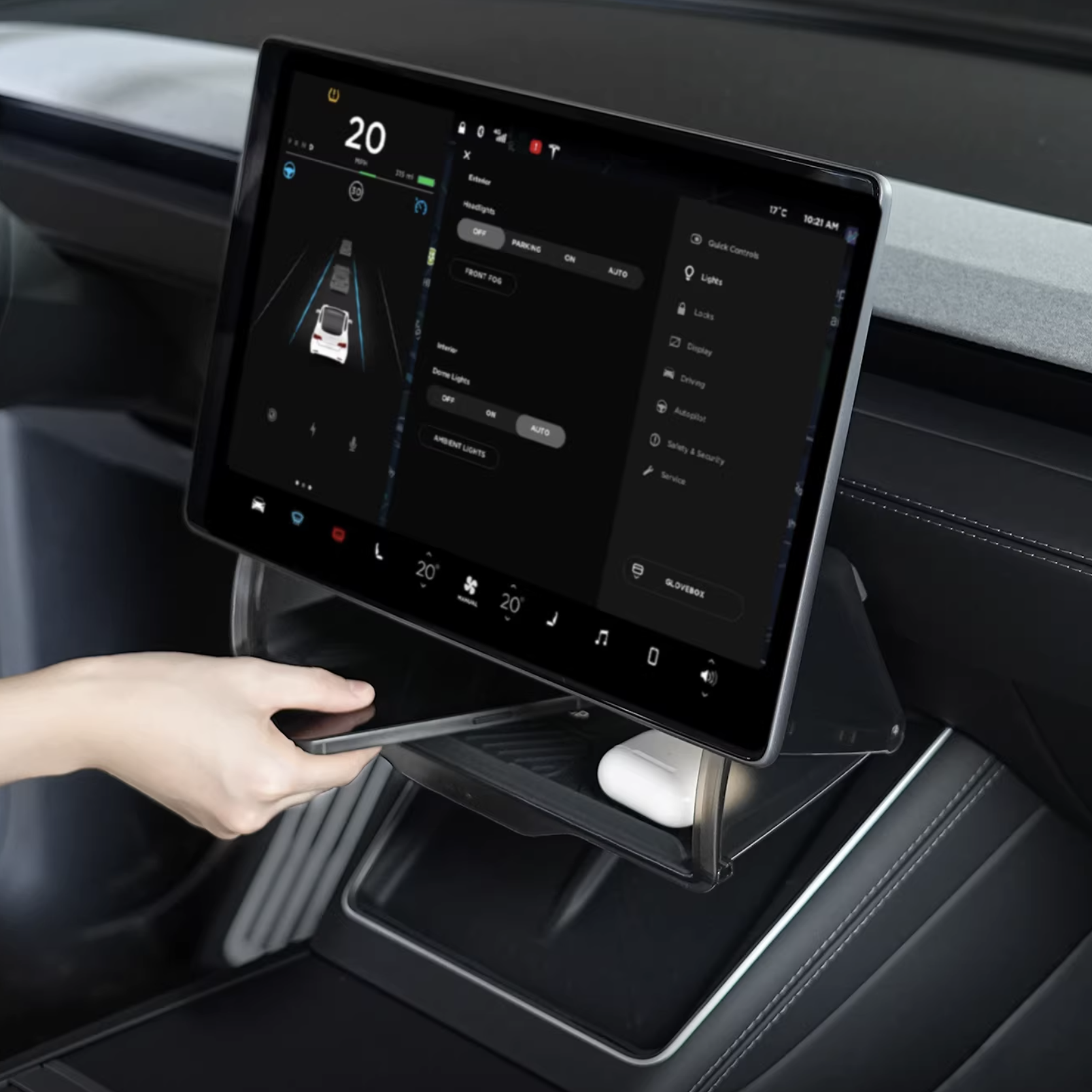 WATTSUP Center Screen Clip Storage Box For Tesla