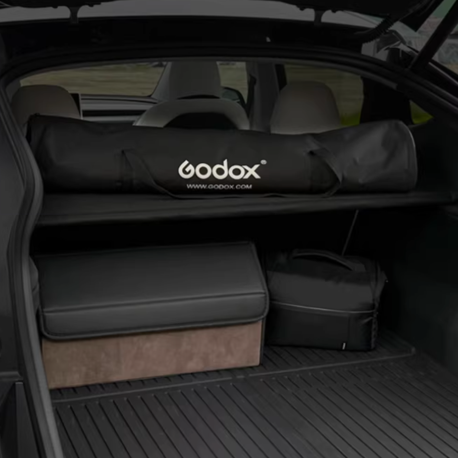 Layered Trunk Storage Shelf & Folding Partition for Tesla Model Y