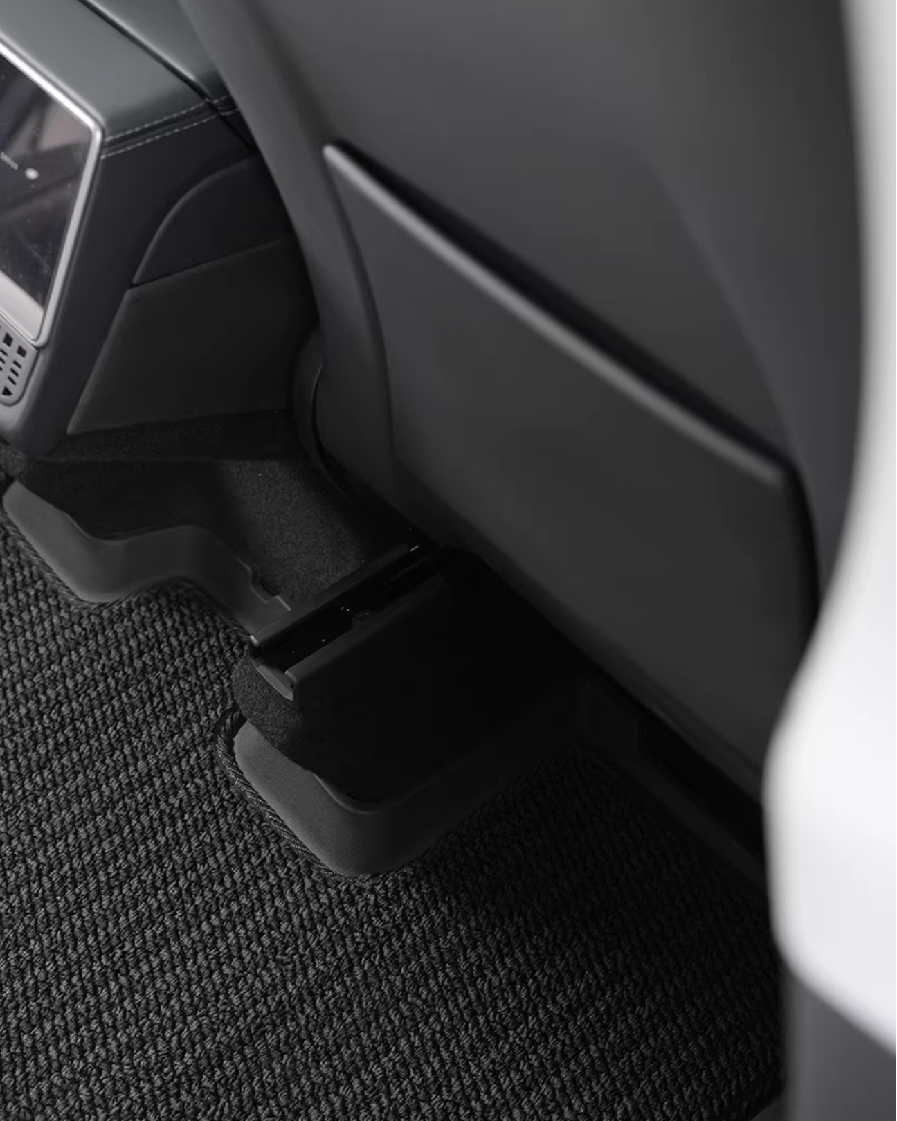 Dual Layer TPE Floor Liners with Premium Carpet Overlays for Tesla Model Y