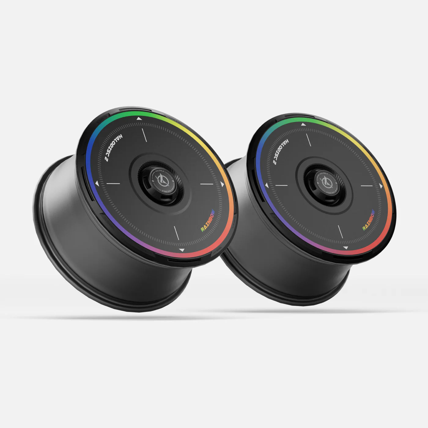 HALODISC 2 - RAINBOW ROAD Black| Wheel Covers for Tesla