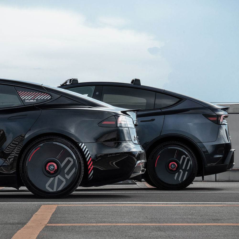 HALODISC 2 - Custom Numbers - Black | Wheel Covers for Tesla