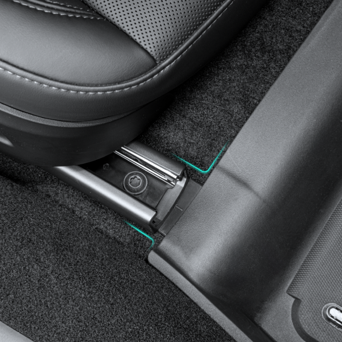 Floor Mats with Nylon Carpet Compatible with Tesla Model 3 Highland | All-Weather Protection - Full Set