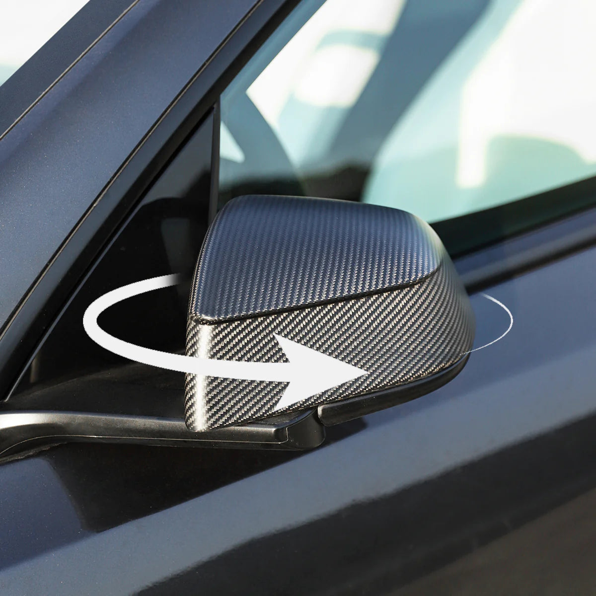 Carbon Fiber Side Mirror Covers for Model Y