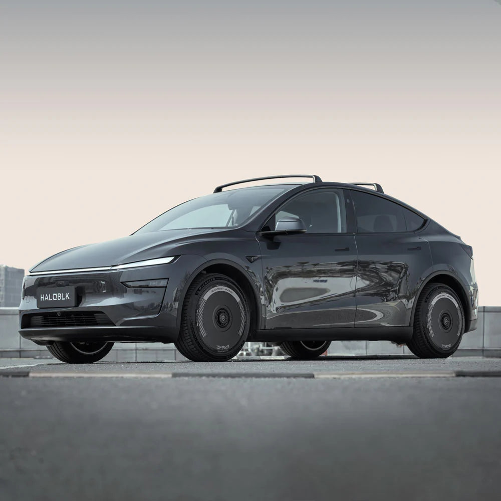 HALODISC 2 - SILVER TRACK Black | Wheel Covers for Tesla