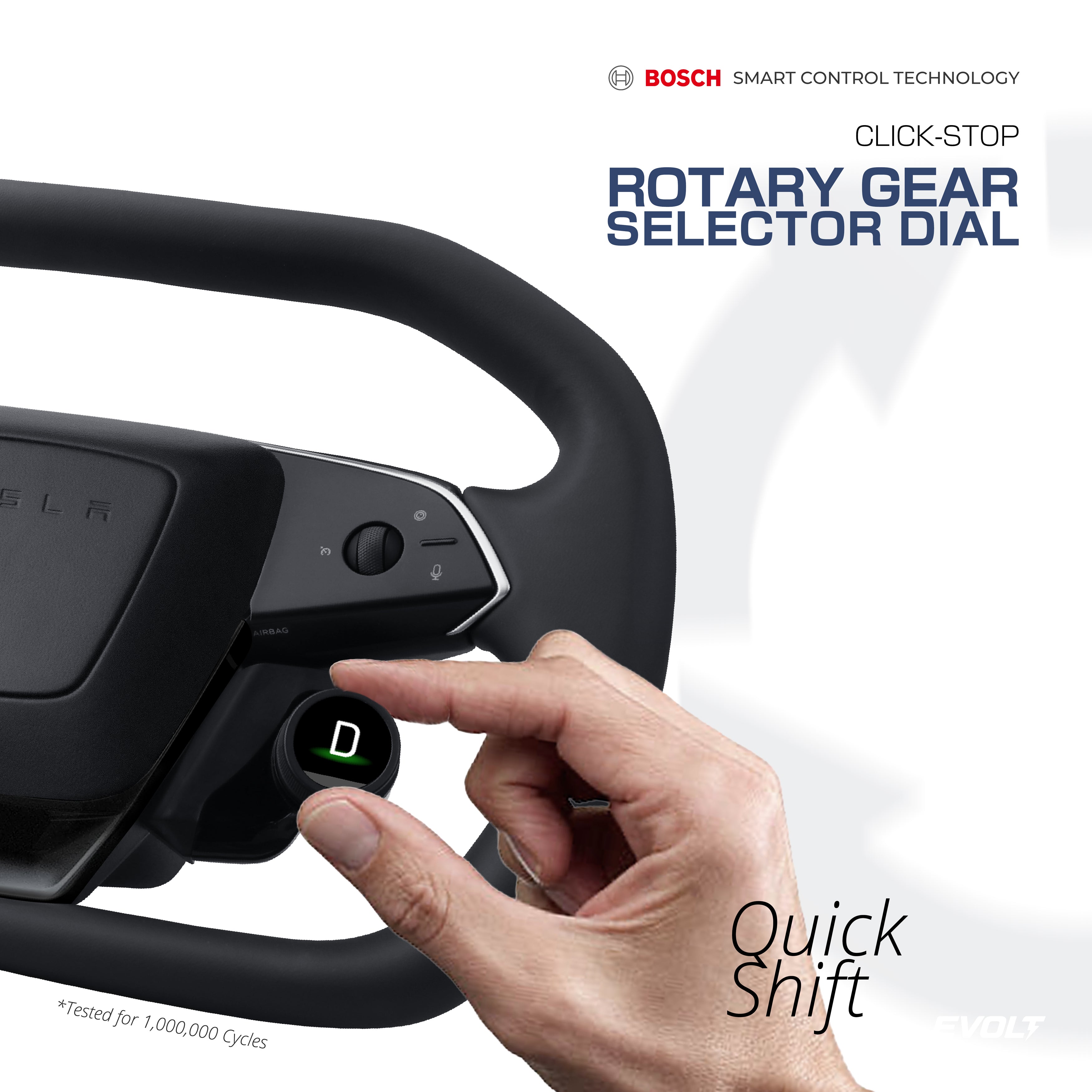 Pro Edition | Cyber Style Steering Wheel for Tesla Model Y / YL - Bosch-Partnered Smart Control Technology