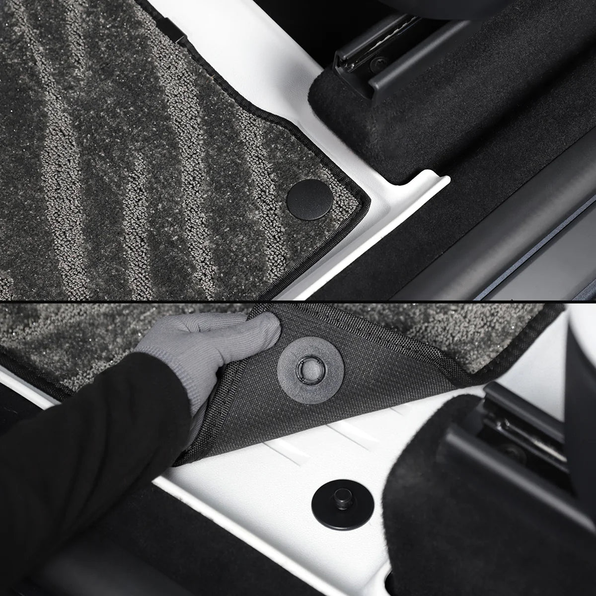 Galaxy Series Dual-Layer All-Weather Floor Liners For Tesla Model Y