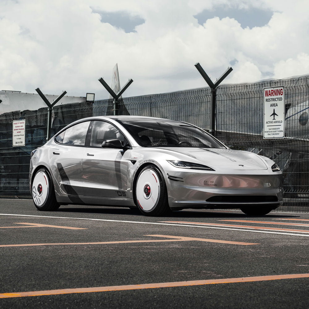 HALODISC 2 - Custom Numbers - White | Wheel Covers for Tesla