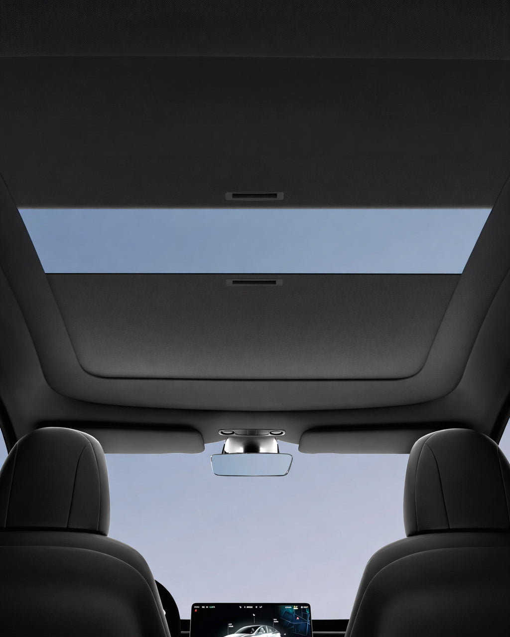 Retractable Roof Sunshade for Tesla Model Y / YL / 3 | Nano Honeycomb, Magnetic Install, Anti-Sag Heat Shield