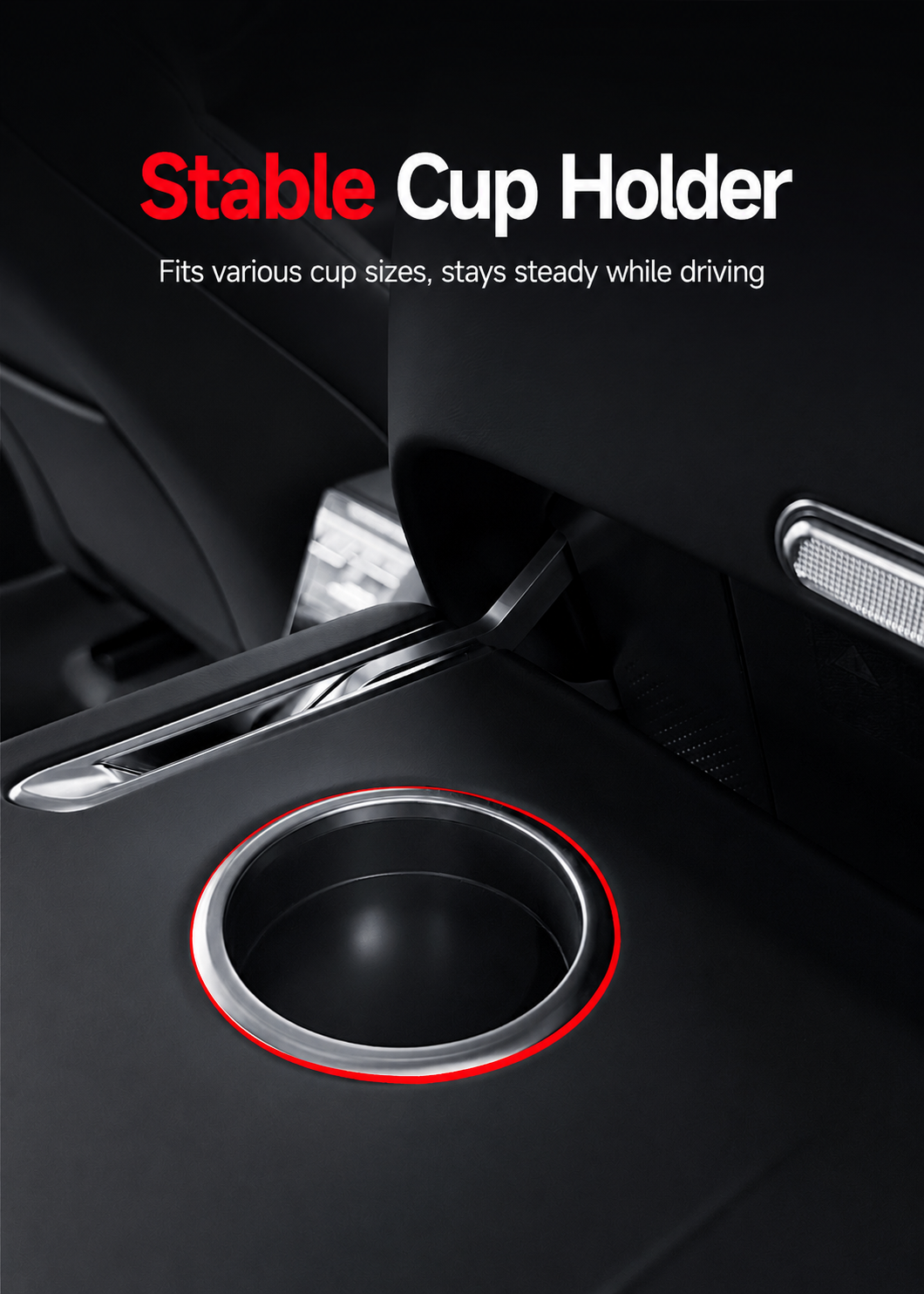 Seatback Folding Table for Tesla Model YL | Fully Wrapped in Nappa Leather