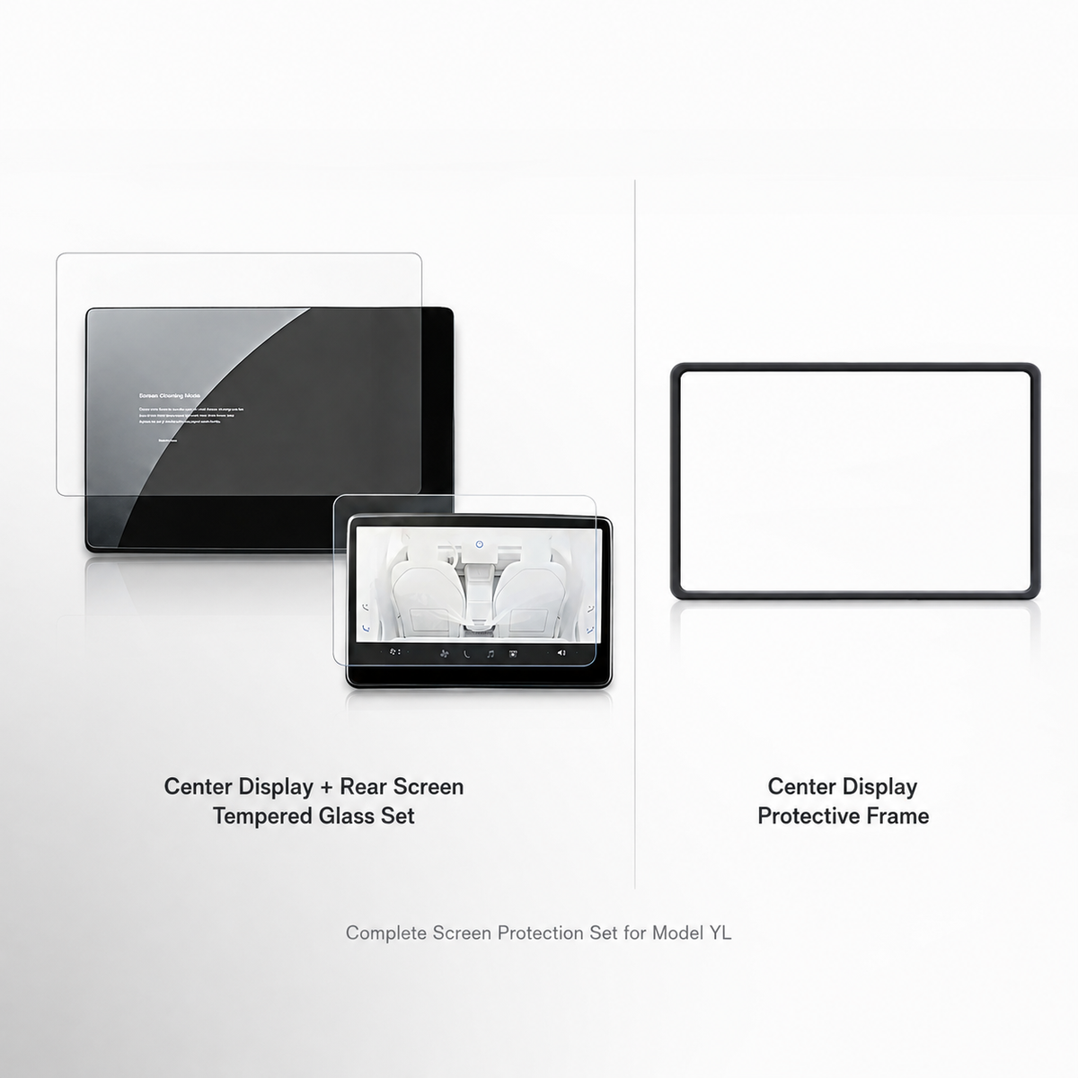 Tempered Glass Screen Protector (Front + Rear) For Tesla Model 3 / Y / YL
