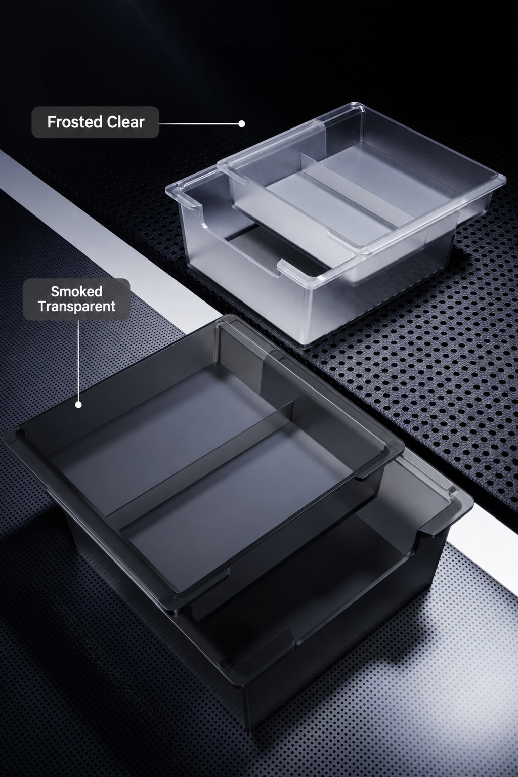Sliding Dual Layer Center Console Storage Box for Tesla Model 3 / Y / YL