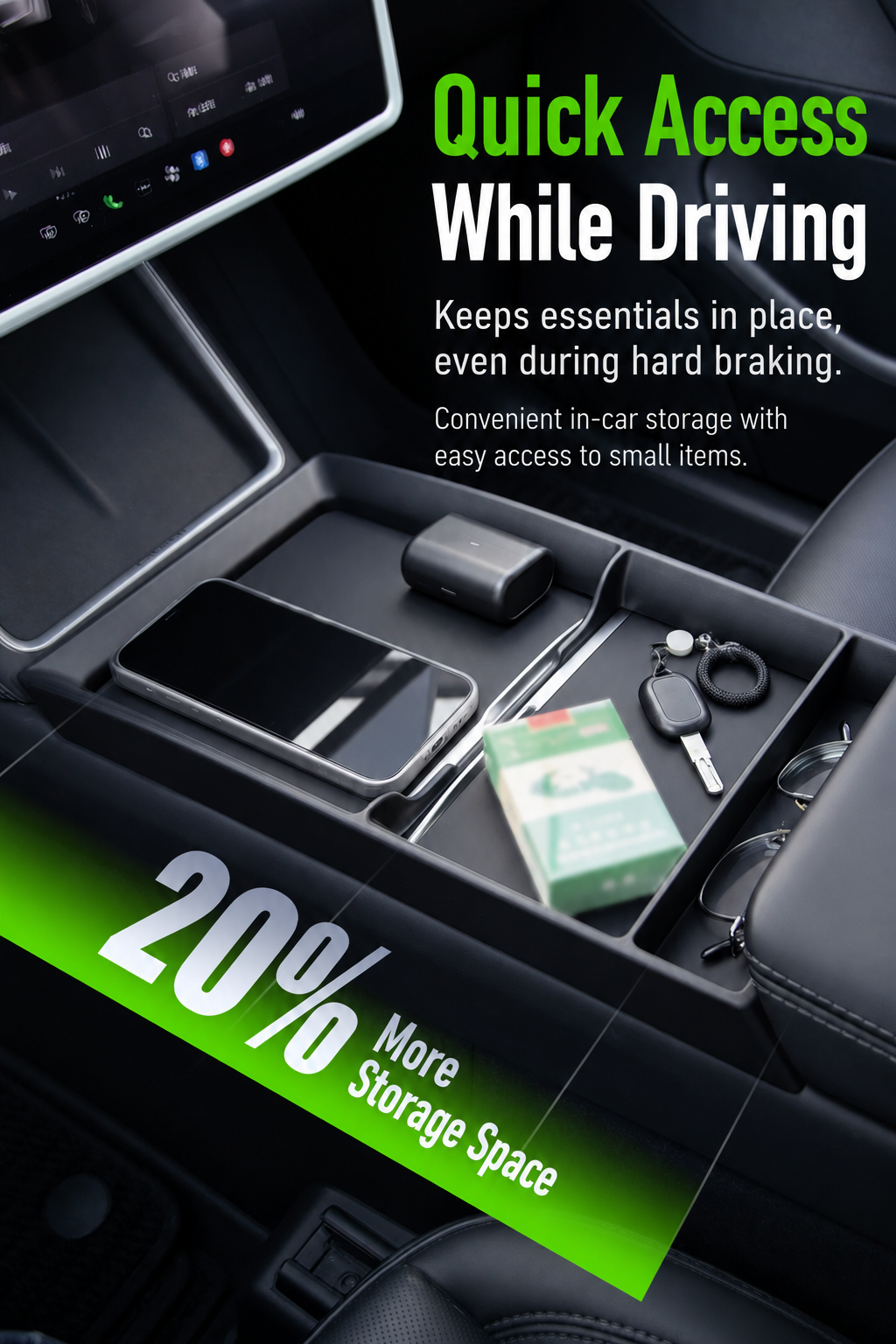 Center Console Tray 2.0 for Tesla Model 3 / Y / YL