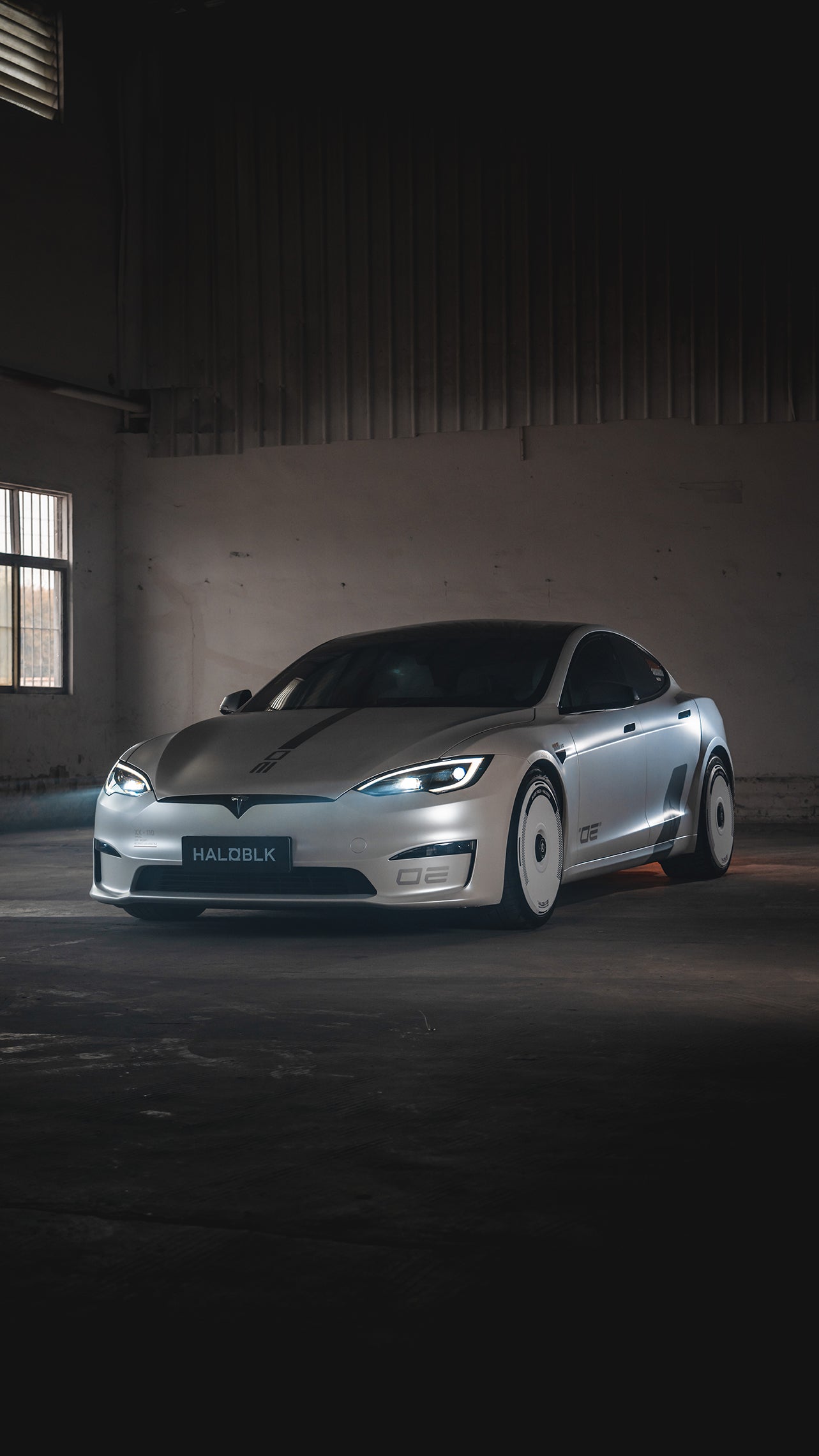 HALODISC 2 - SILVER TRACK White | Wheel Covers for Tesla