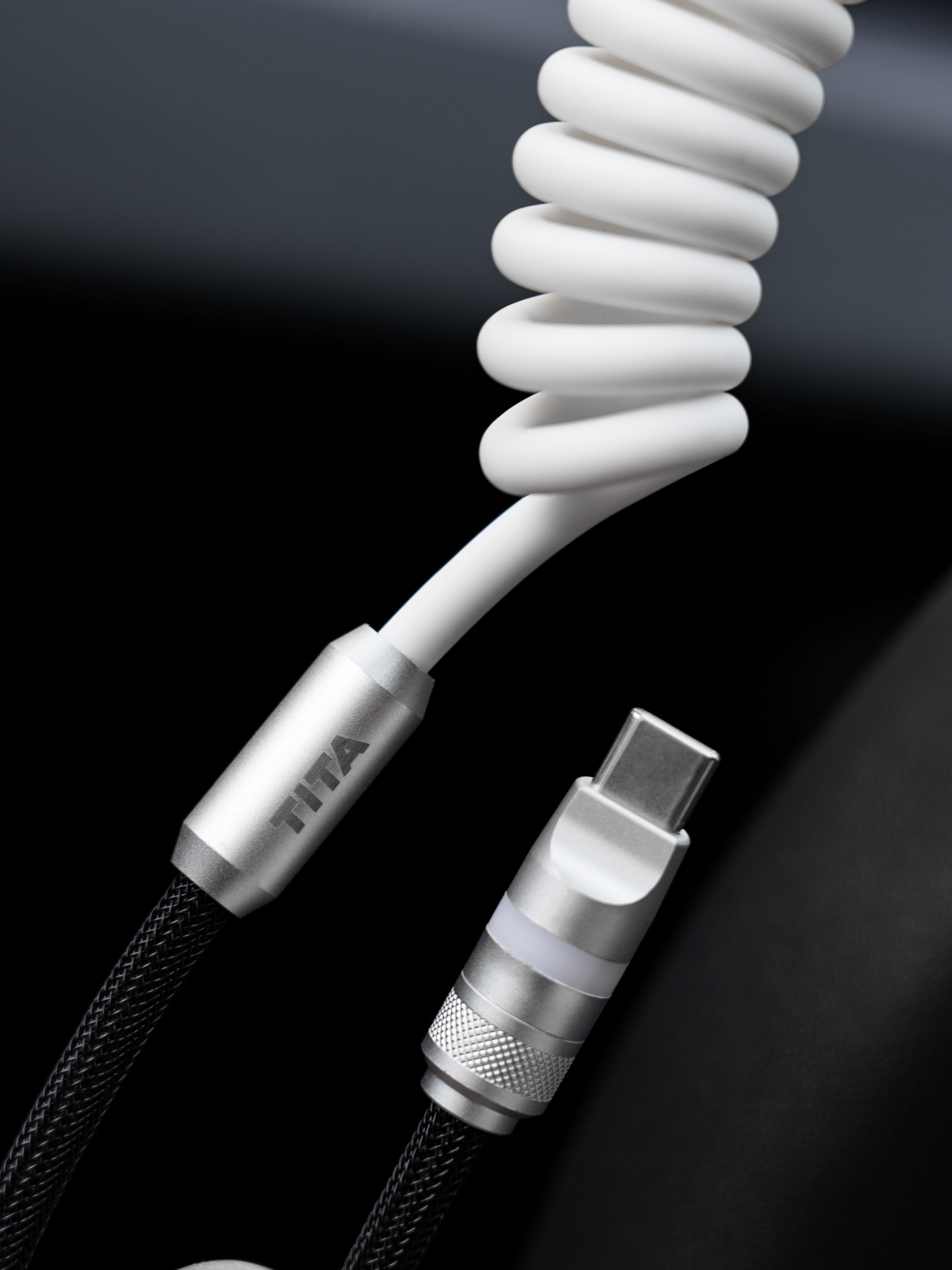 TITA Coiled Dual Type-C Fast Charging Cable