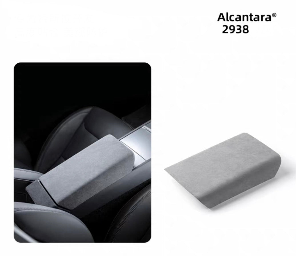 Alcantara® Center Console Armrest Cover for Tesla Model Y/ 3
