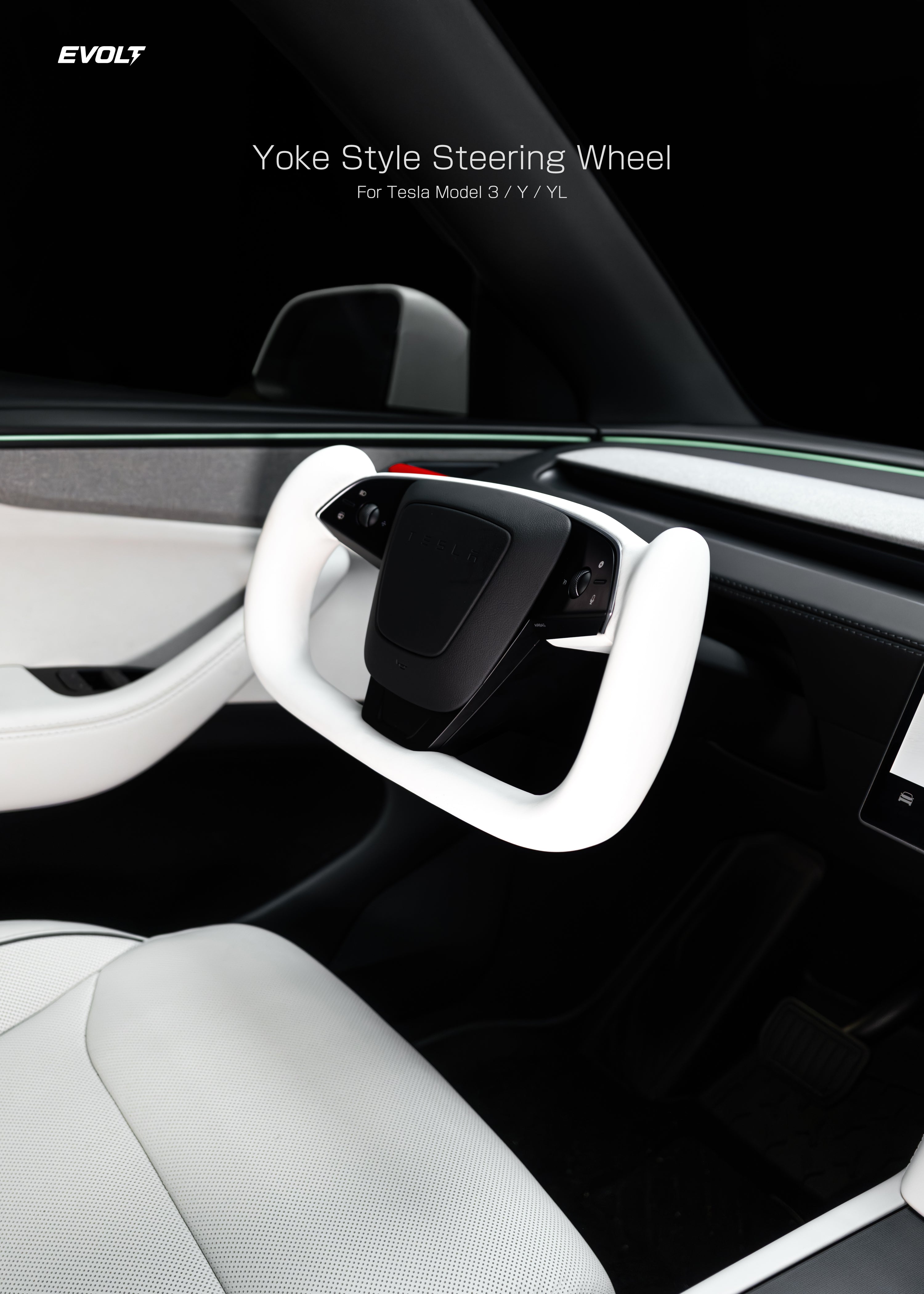 2026 Upgraded|Yoke Style Steering Wheel for Tesla Model Y / YL