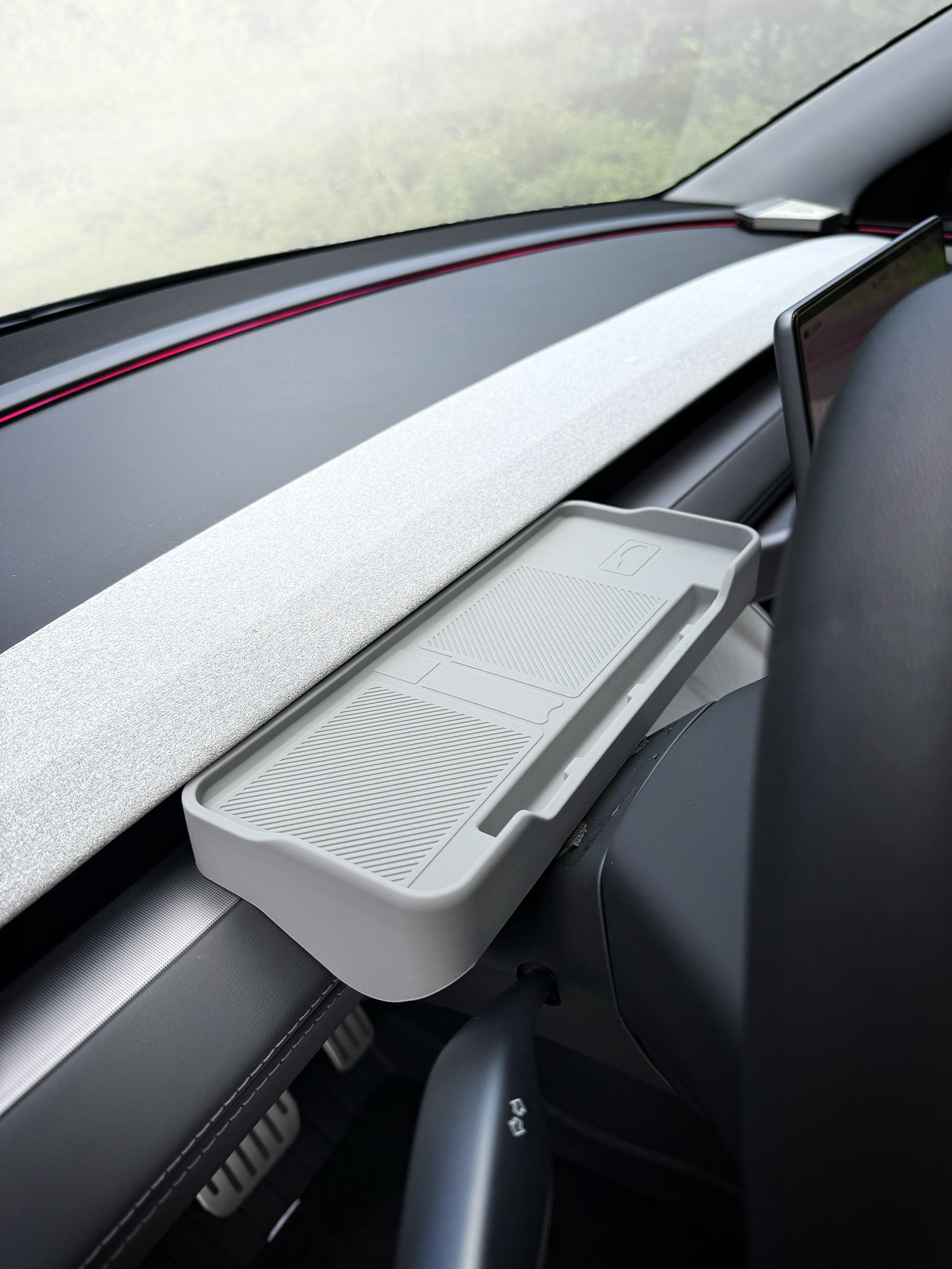 Hidden Rear Screen Storage Tray for Tesla Model Y / 3
