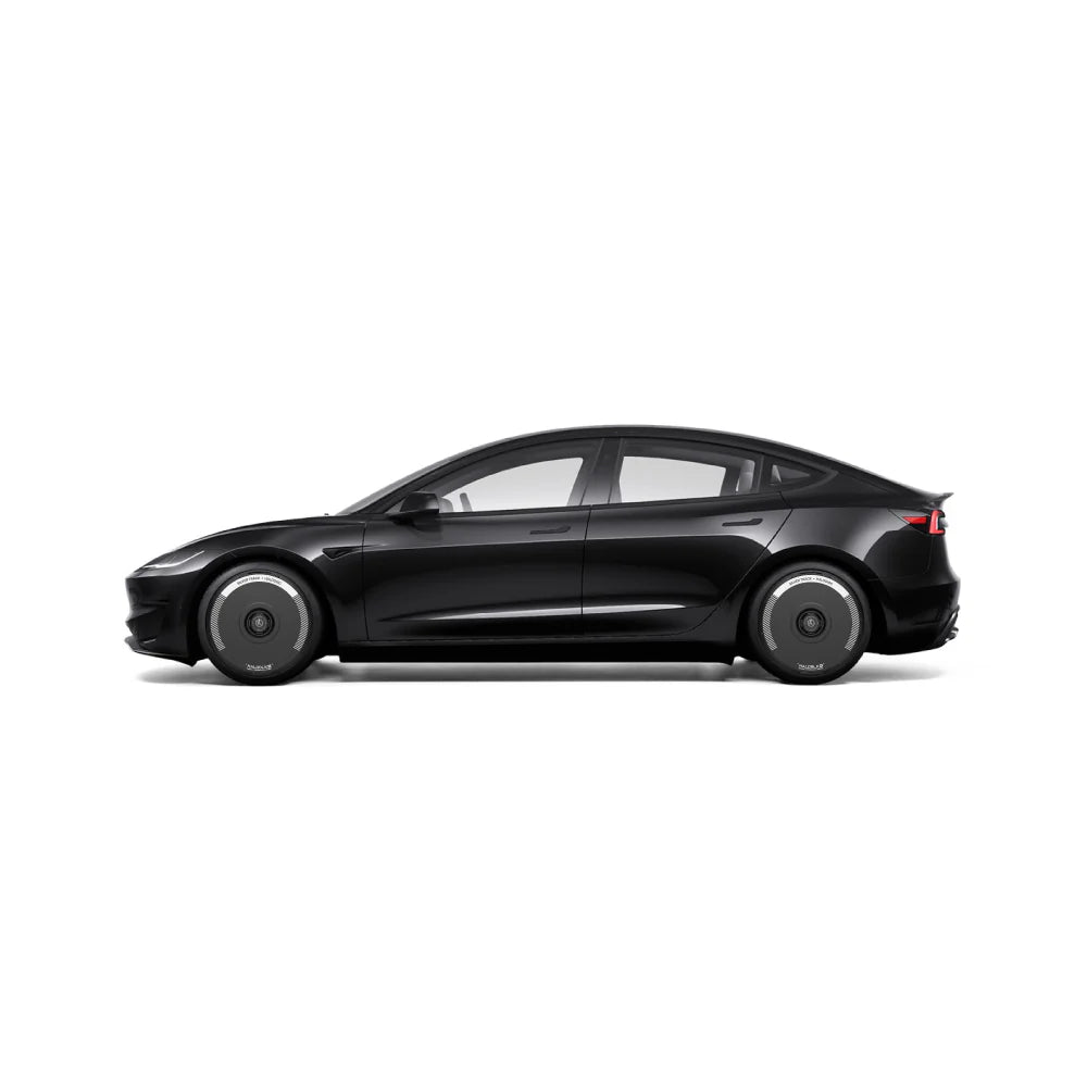 HALODISC 2 - SILVER TRACK Black | Wheel Covers for Tesla