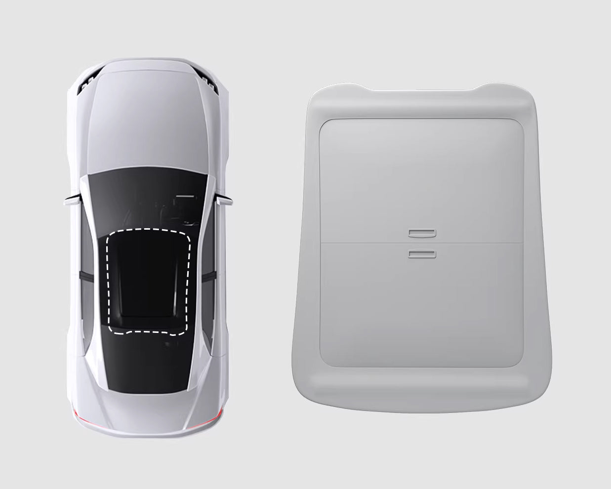 Retractable Roof Sunshade for Tesla Model Y / YL / 3 | Nano Honeycomb, Magnetic Install, Anti-Sag Heat Shield
