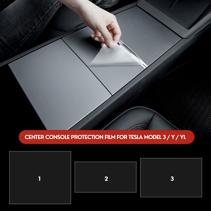 Center Console Protection Film - Matte TPU for Tesla Model 3 / Y / YL