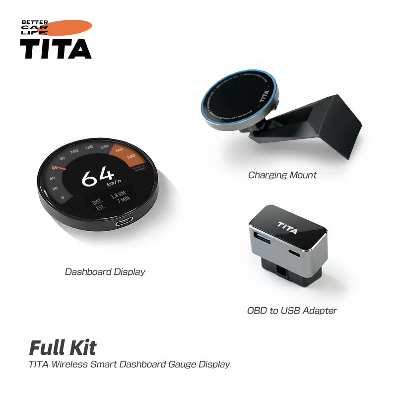 TITA Wireless Smart Dashboard Gauge Display – Mini HUD for Tesla Model 3 / Y / YL