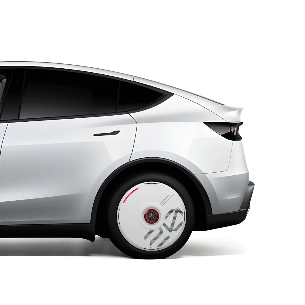 HALODISC 2 - Custom Numbers - White | Wheel Covers for Tesla