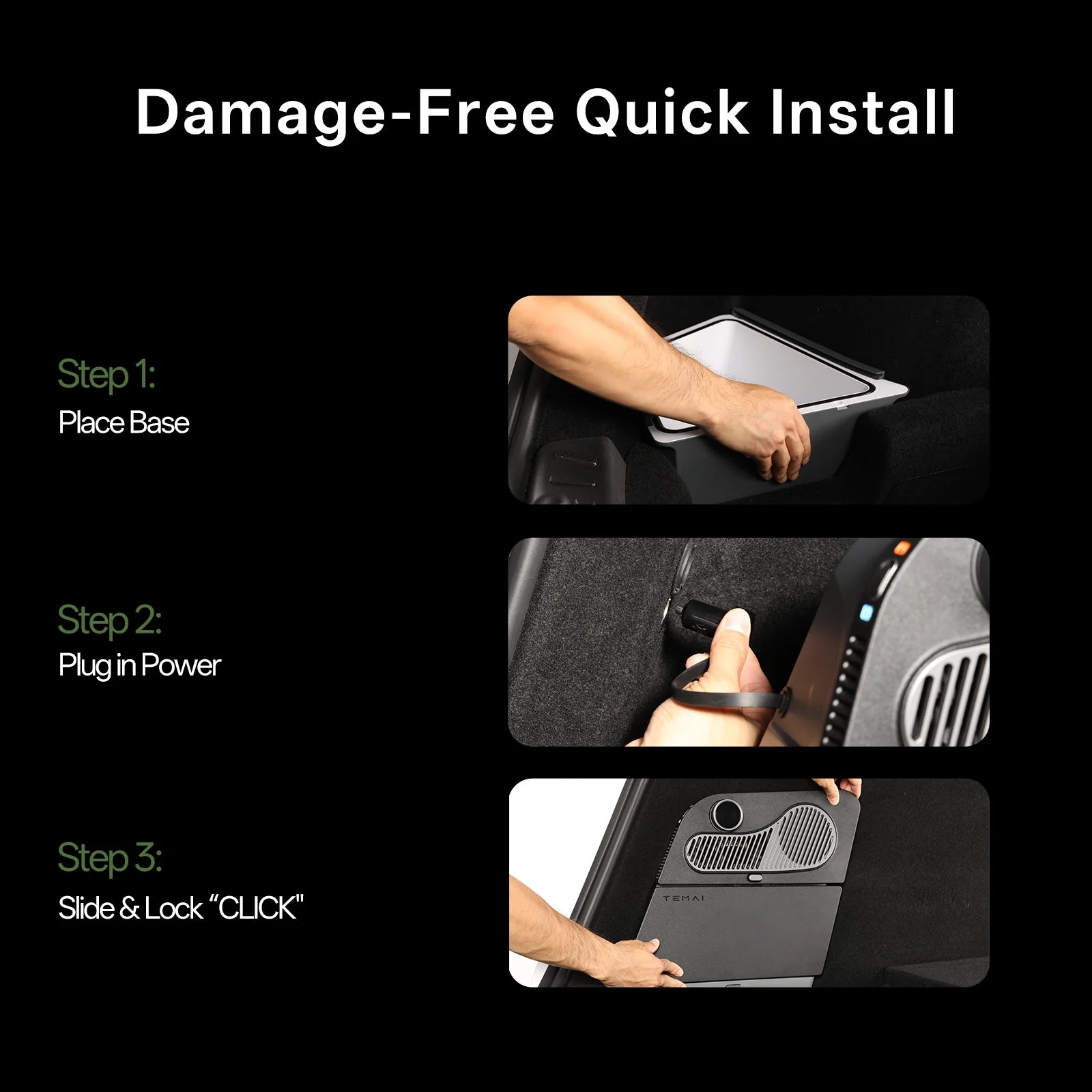 TEMAI GLACIER Y | Rear Trunk Side-Well Fridge for Tesla Model Y