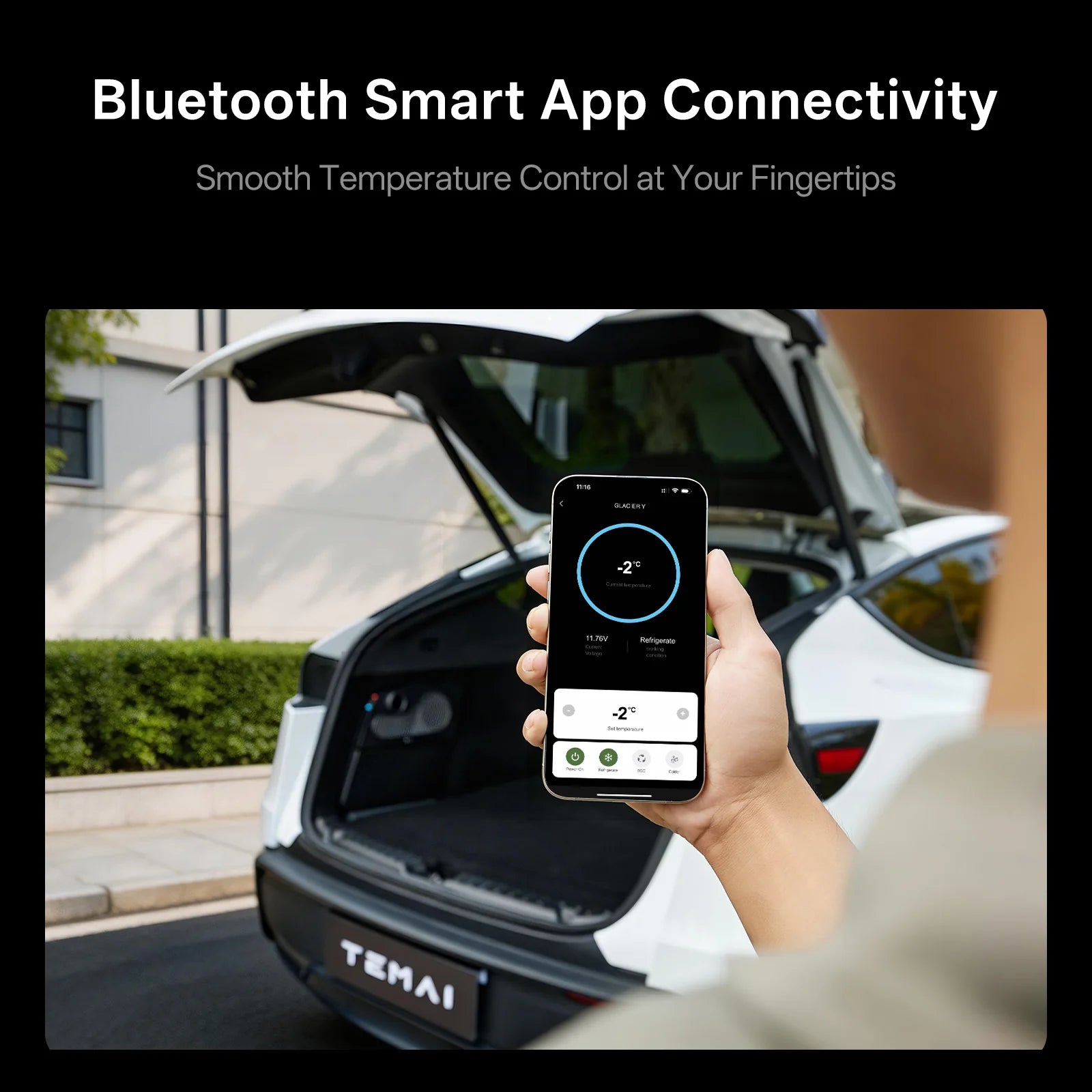 TEMAI GLACIER Y | Rear Trunk Side-Well Fridge for Tesla Model Y