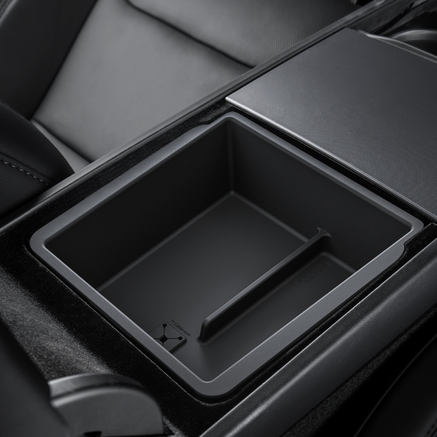 HALOBLK Center Console Organizer + Armrest Storage Box for Tesla Model 3 / Y / YL