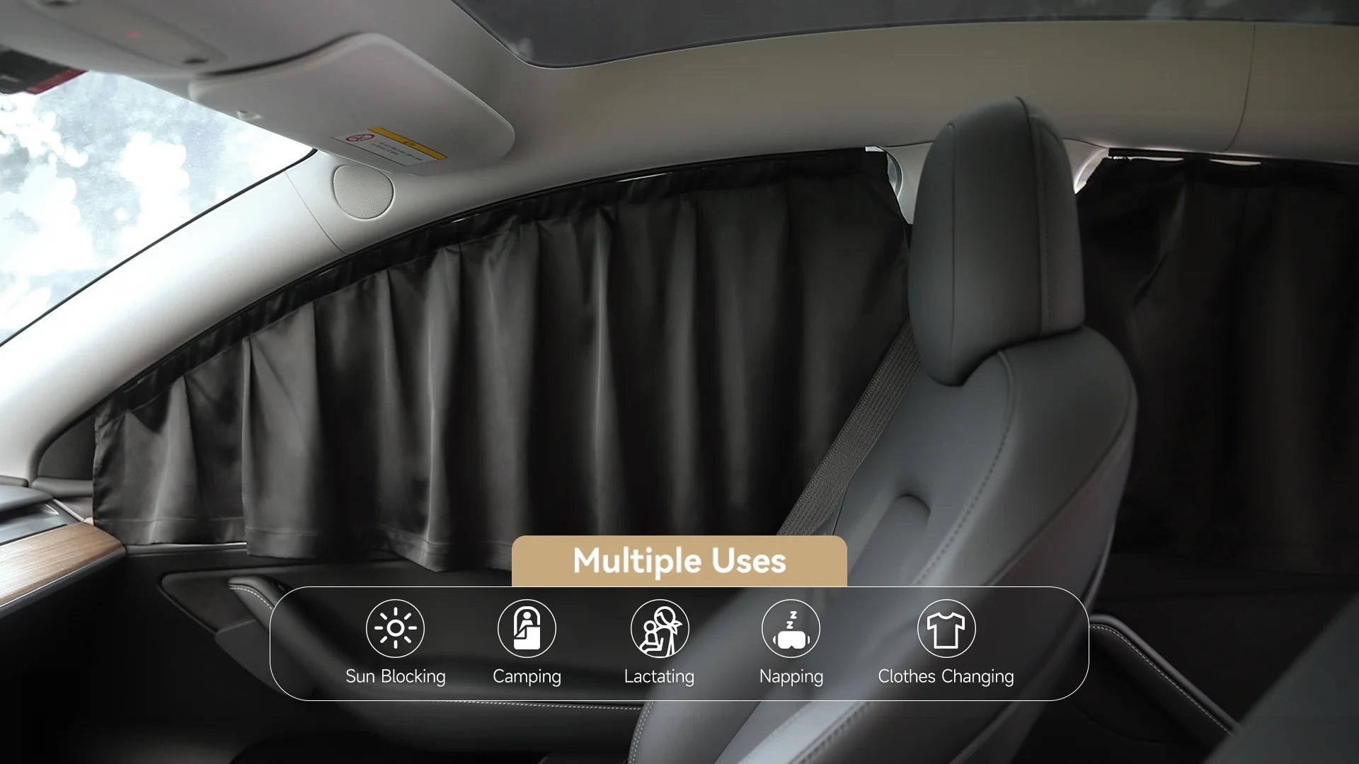 Side Window Sunshade Curtain for Tesla Model 3/Y