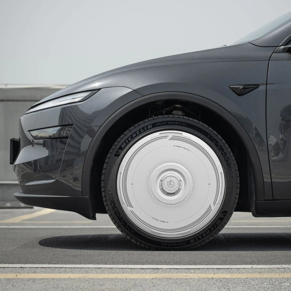 HALODISC 2 - CyberTrack White | Wheel Covers for Tesla