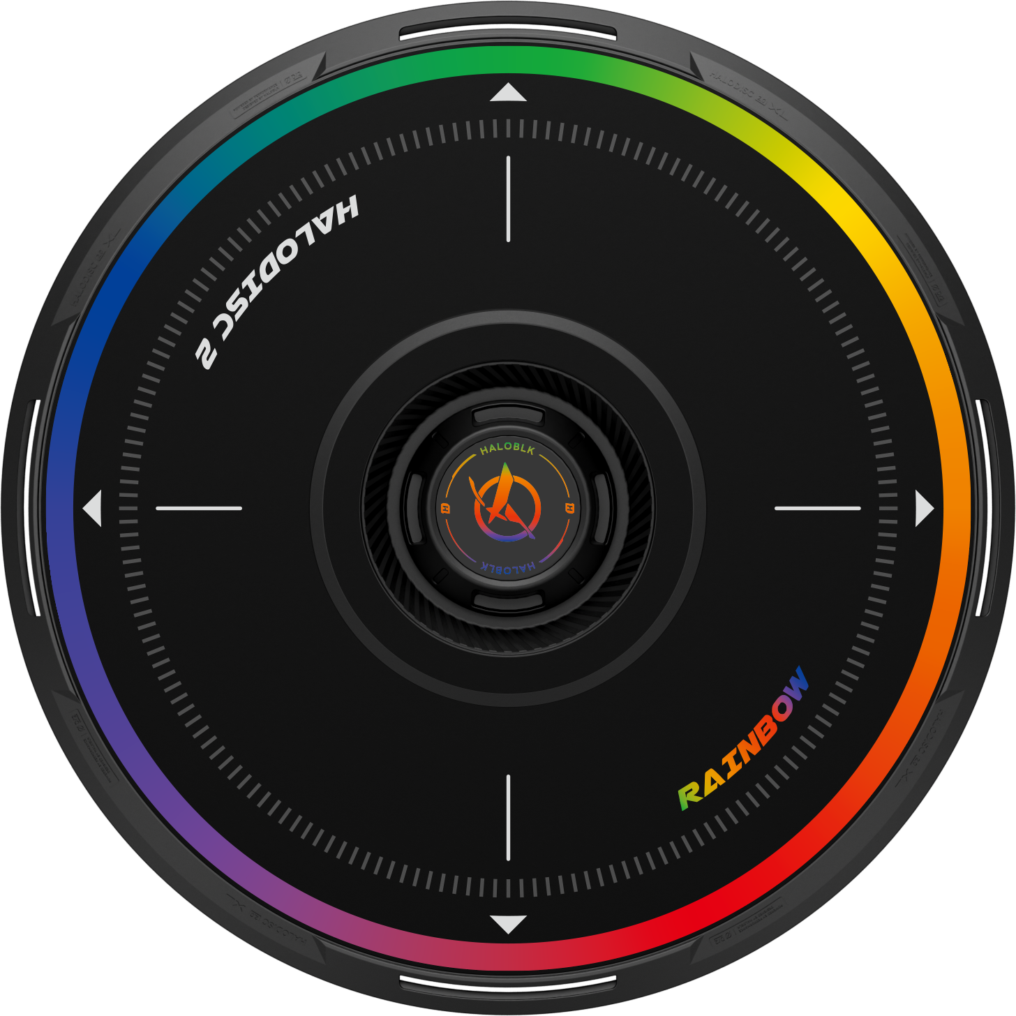 HALODISC 2 - RAINBOW ROAD Black| Wheel Covers for Tesla
