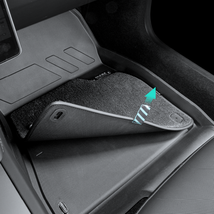 Floor Mats with Nylon Carpet Compatible with Tesla Model 3 Highland | All-Weather Protection - Full Set