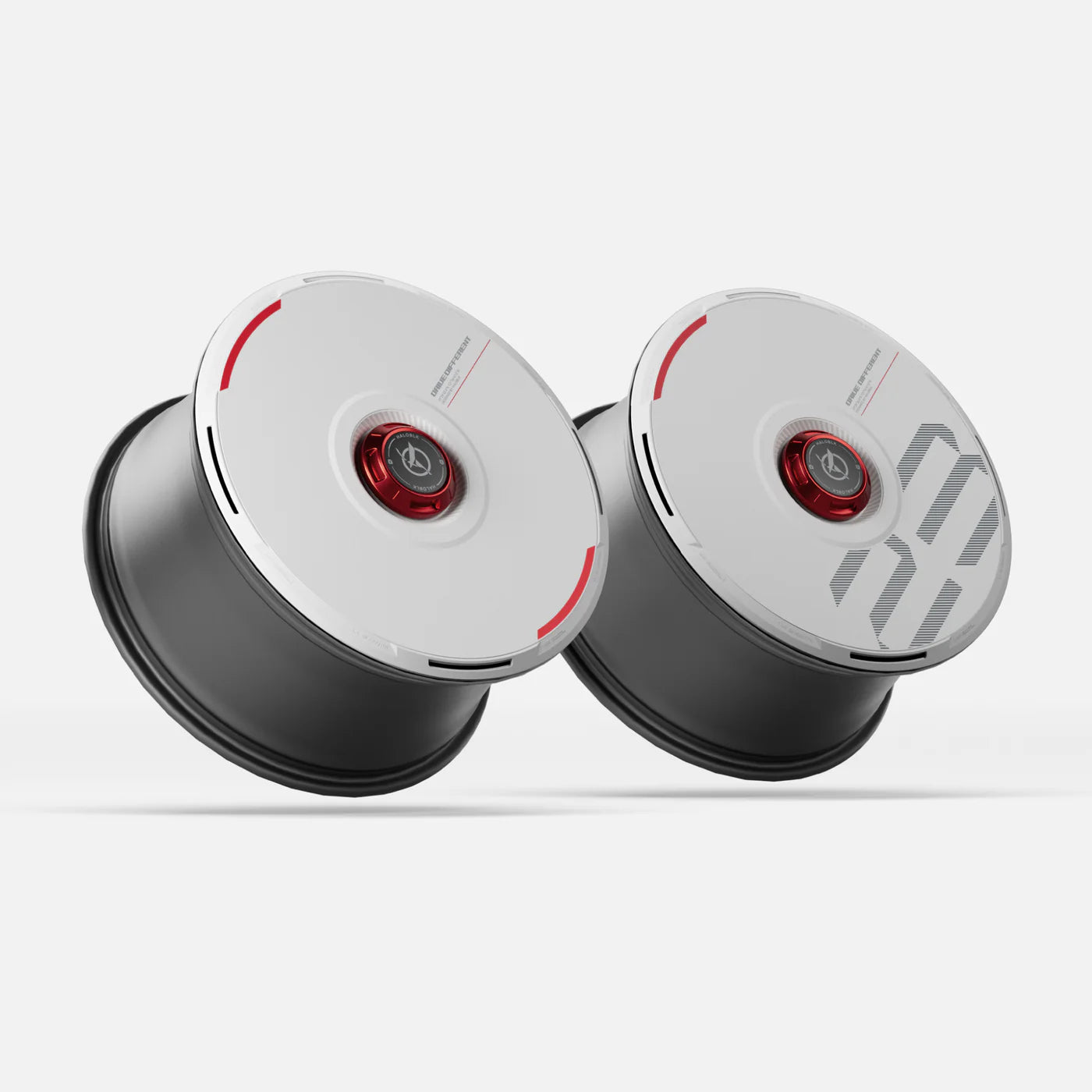 HALODISC 2 - Custom Numbers - White | Wheel Covers for Tesla