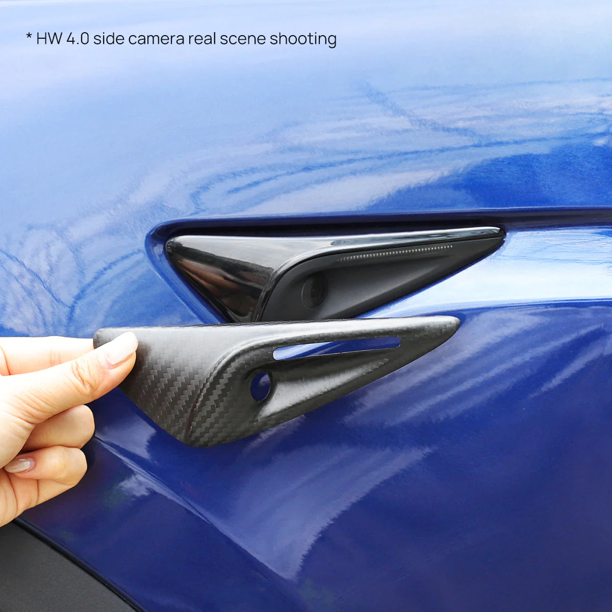Carbon Fiber Side Camera Cover for Tesla