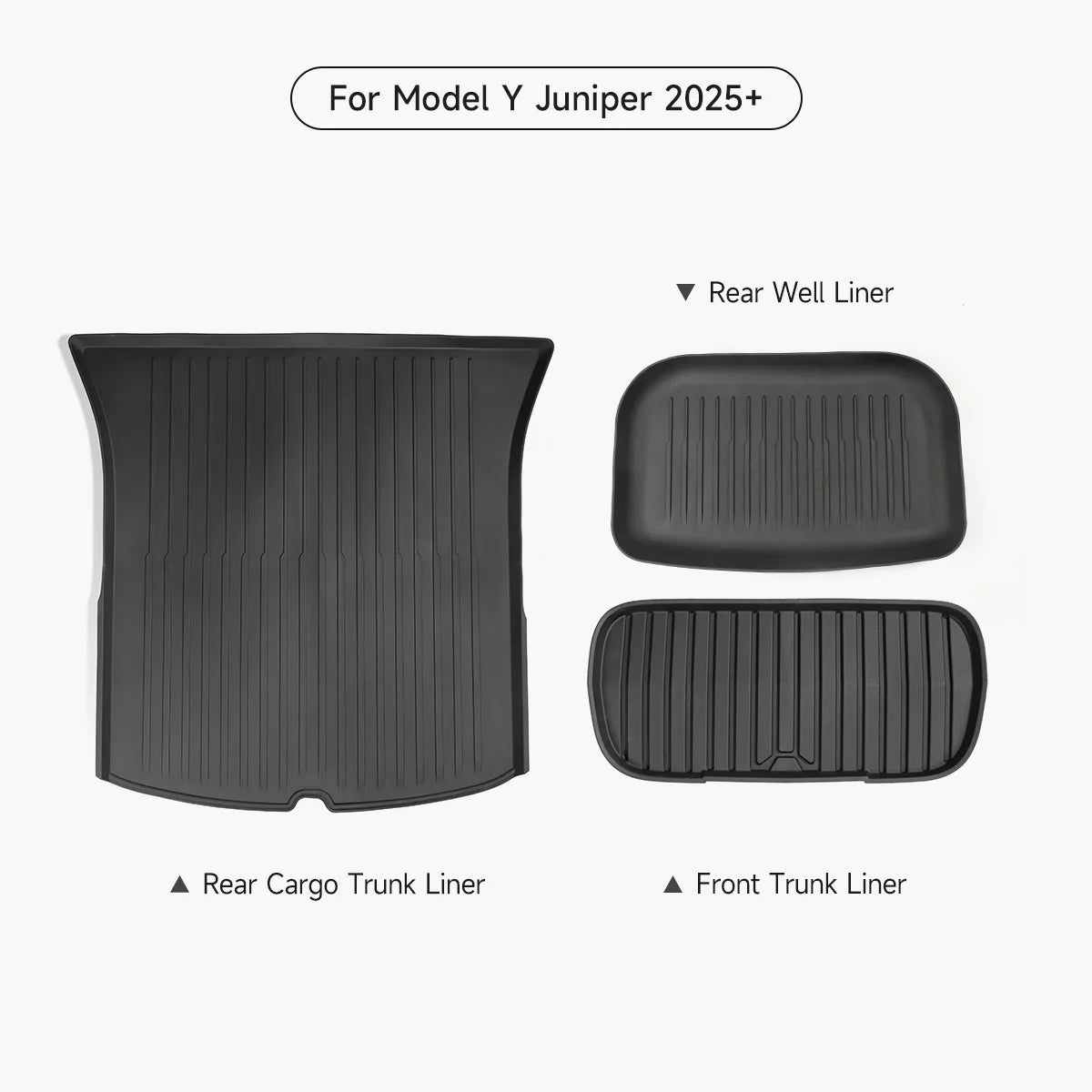 All-Weather Trunk Liners with Seatsback Liner for Model Y Juniper 2025-2026