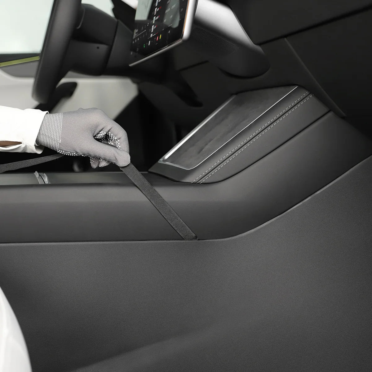 Center Console Side Panel Anti-Kick Pad For Tesla