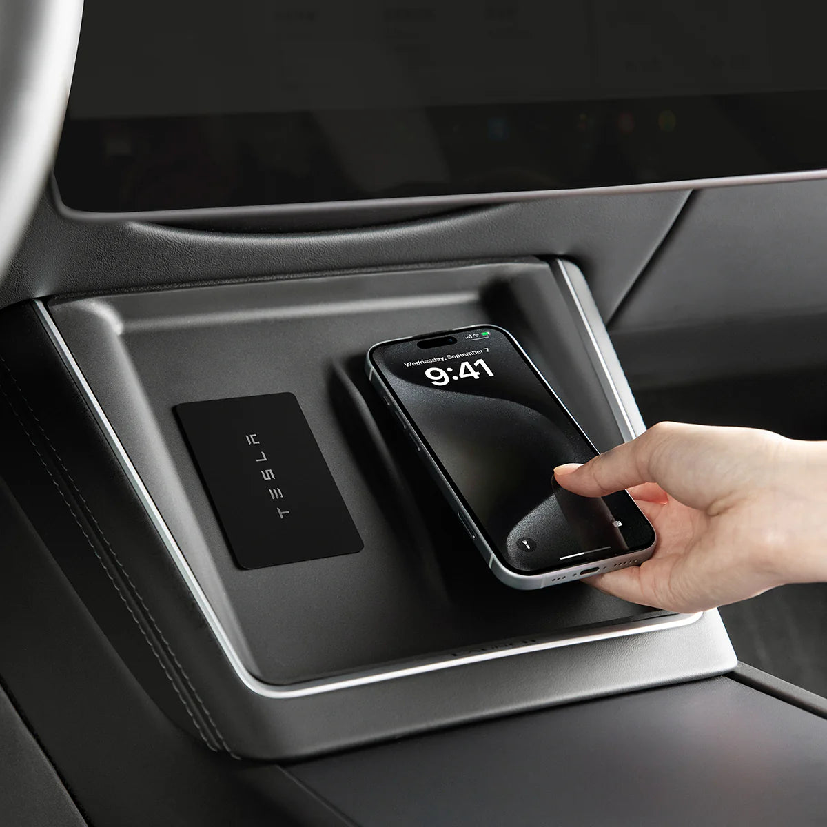 Center Console Wireless Charger Pad for Model Y Juniper 2025-2026