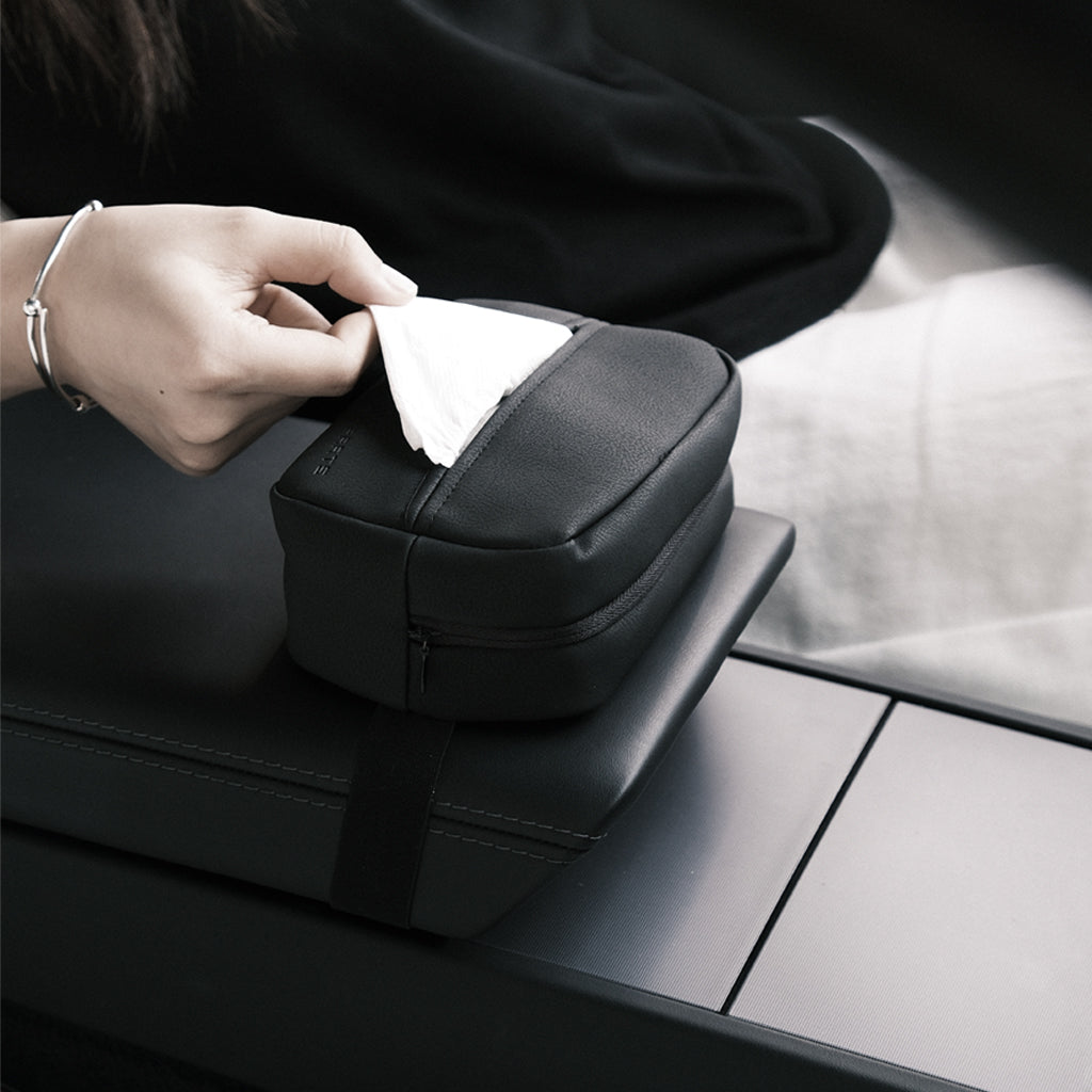 Leather Tissue Box Holder for Tesla Model 3 / Y / YL