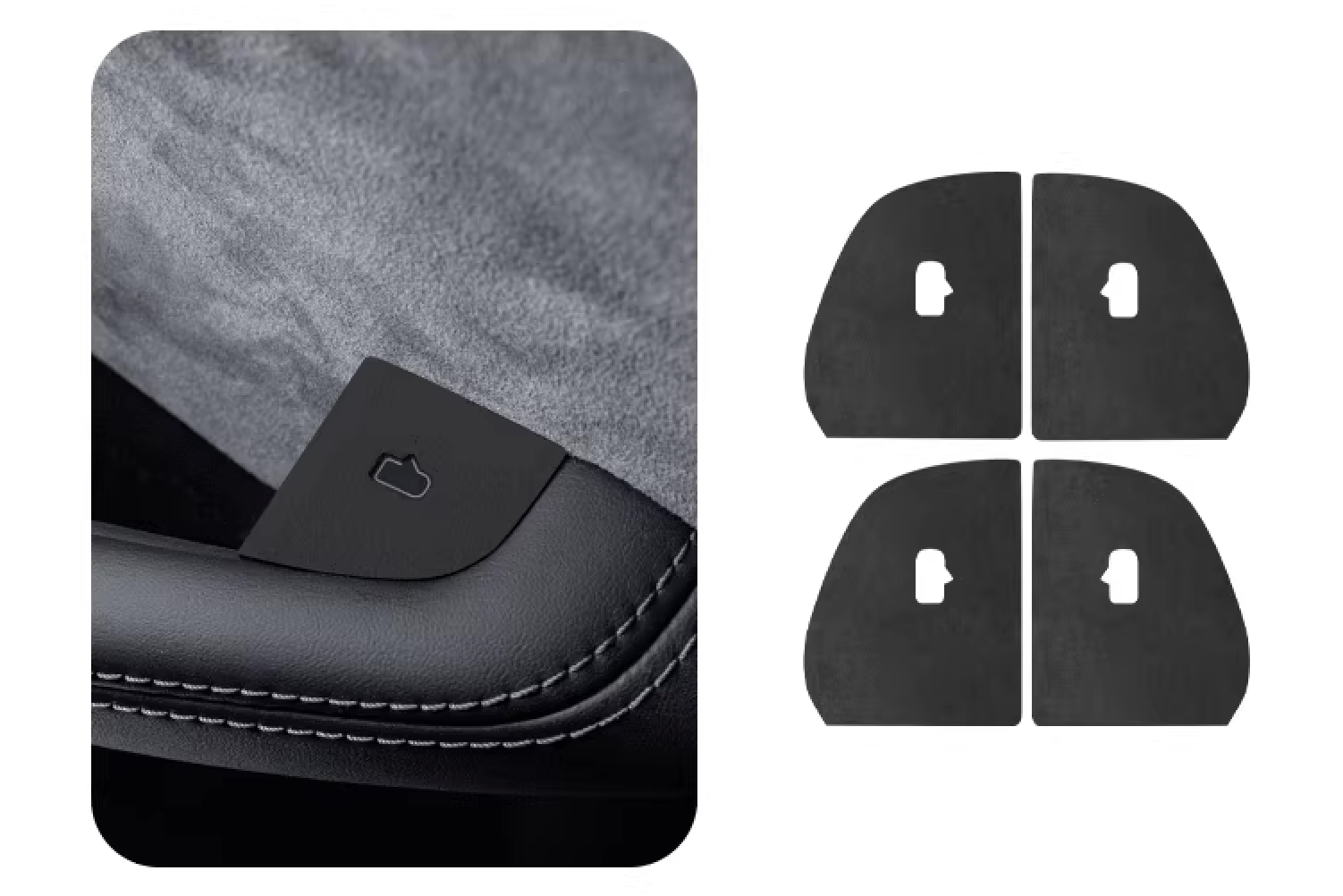 Alcantara® Door Button Trim for Tesla Model Y/ 3