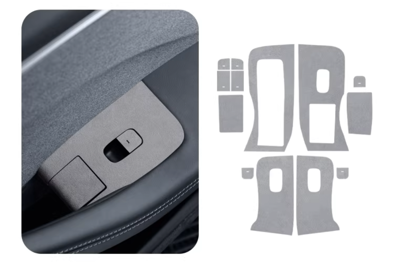 Alcantara® Door Button Trim Kit for Tesla Model Y / 3
