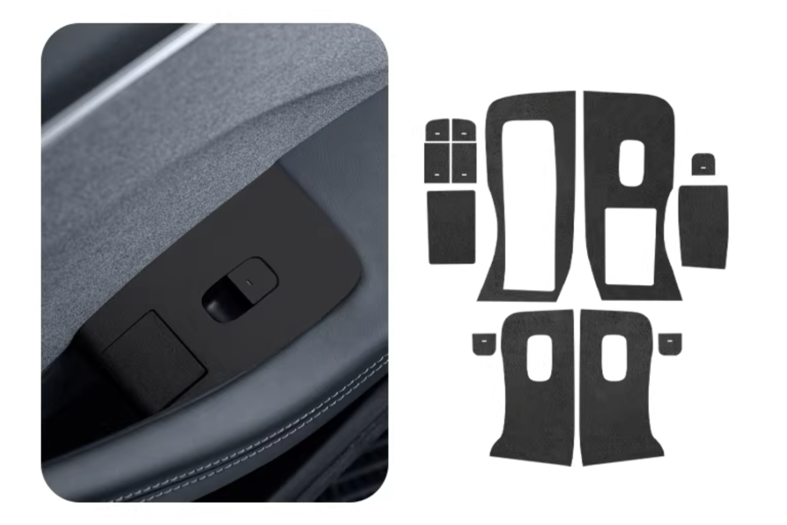 Alcantara® Door Button Trim Kit for Tesla Model Y / 3
