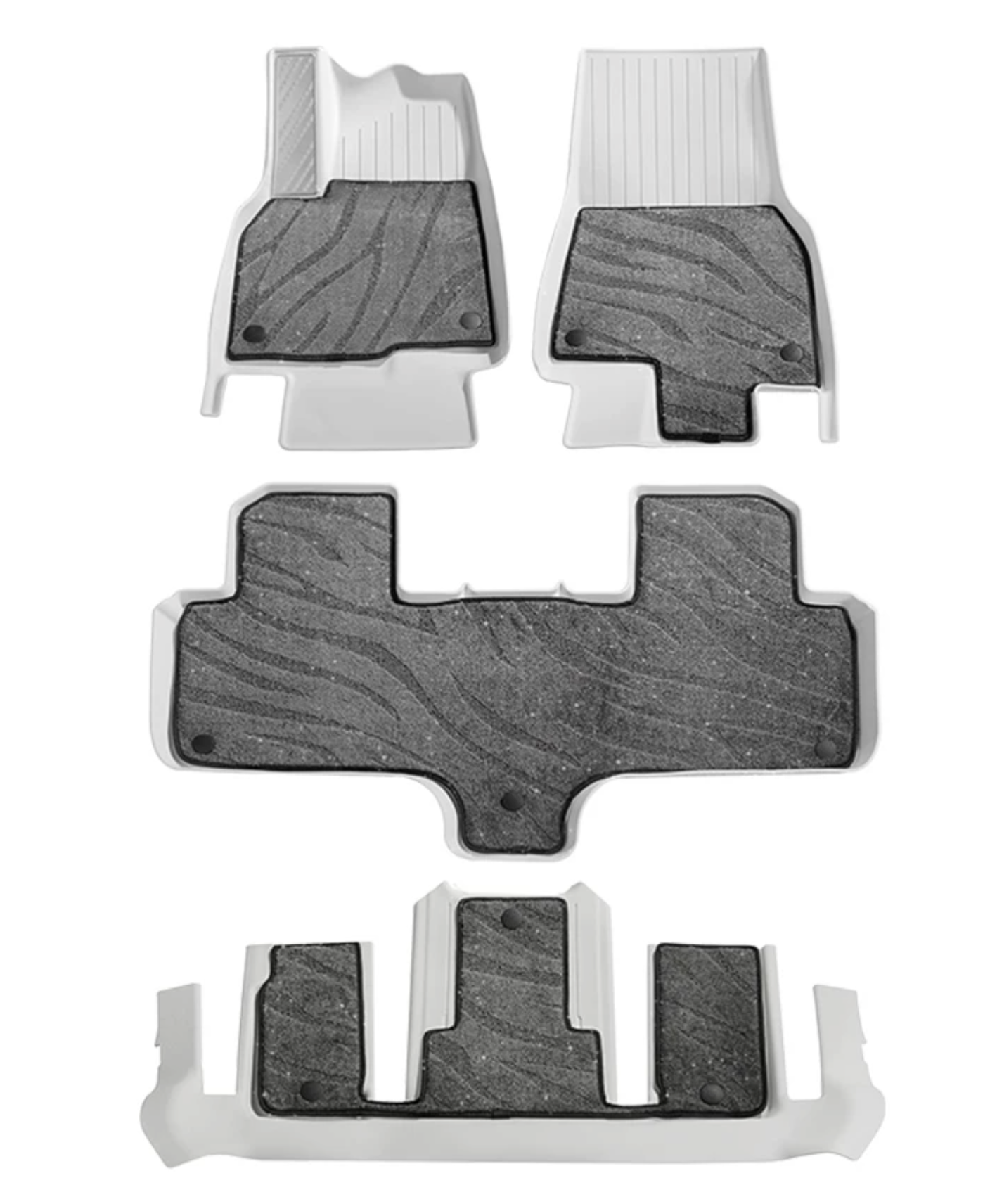 Galaxy Series Dual-Layer All-Weather Floor Liners For Tesla Model YL