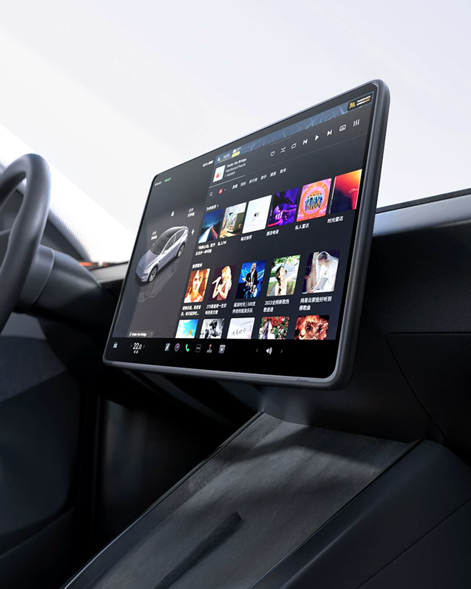 Center Display Silicone Protective Shield for Tesla Model 3 / Y / YL