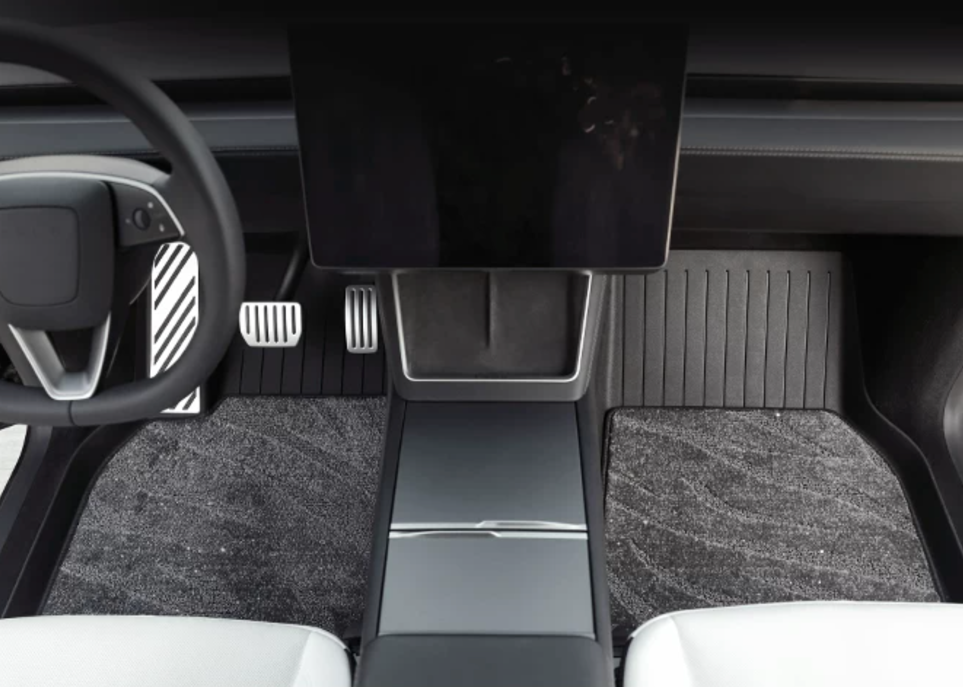 Galaxy Series Dual-Layer All-Weather Floor Liners For Tesla Model YL
